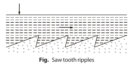  Saw tooth ripples