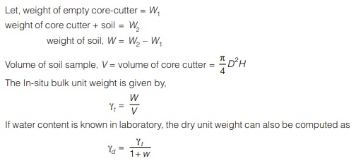 Core Cutter Method