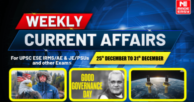 MADE EASY Weekly Current Affairs: 25th to 31st DEC 2024