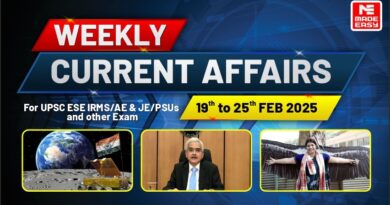 MADE EASY Weekly Current Affairs: UPSC ESE, SSC JE, RRB JE & More (19-25 FEB 2025)